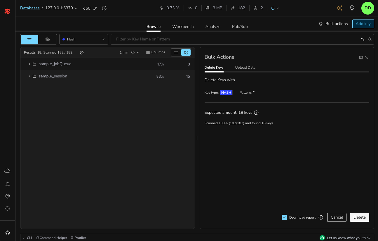 Bulk actions