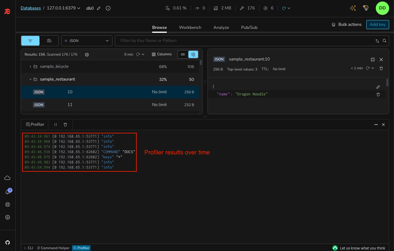 The Profiler tool