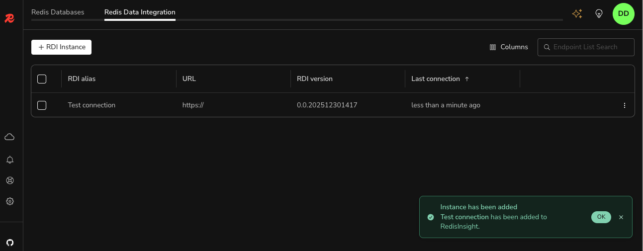 RDI endpoint added